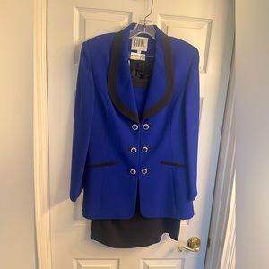 SIONI  Paris • New York • Milano Vintage Blue Suit Jacket